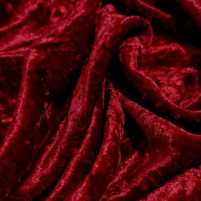 Designer Maroon Crush Velvet Fabric 6.65 Meter | in Surat